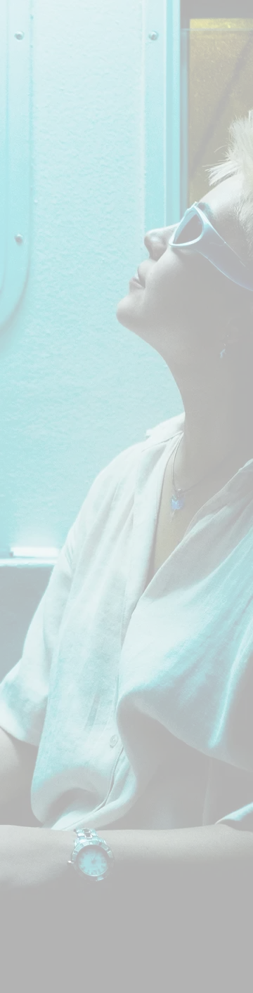 Woman in a train